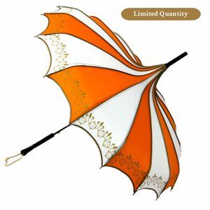 Orange & White Parasol Umbrella by Nola Fabiola (Cosmetic Blemish)